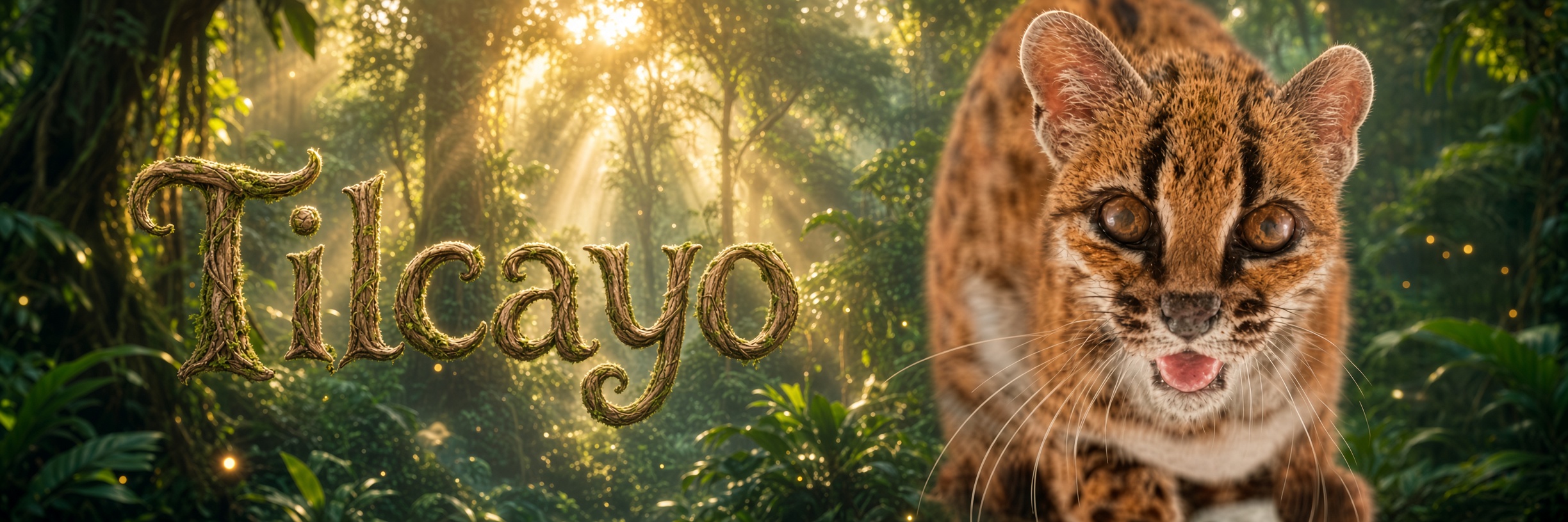 Tilcayo prowling through sunlit jungle